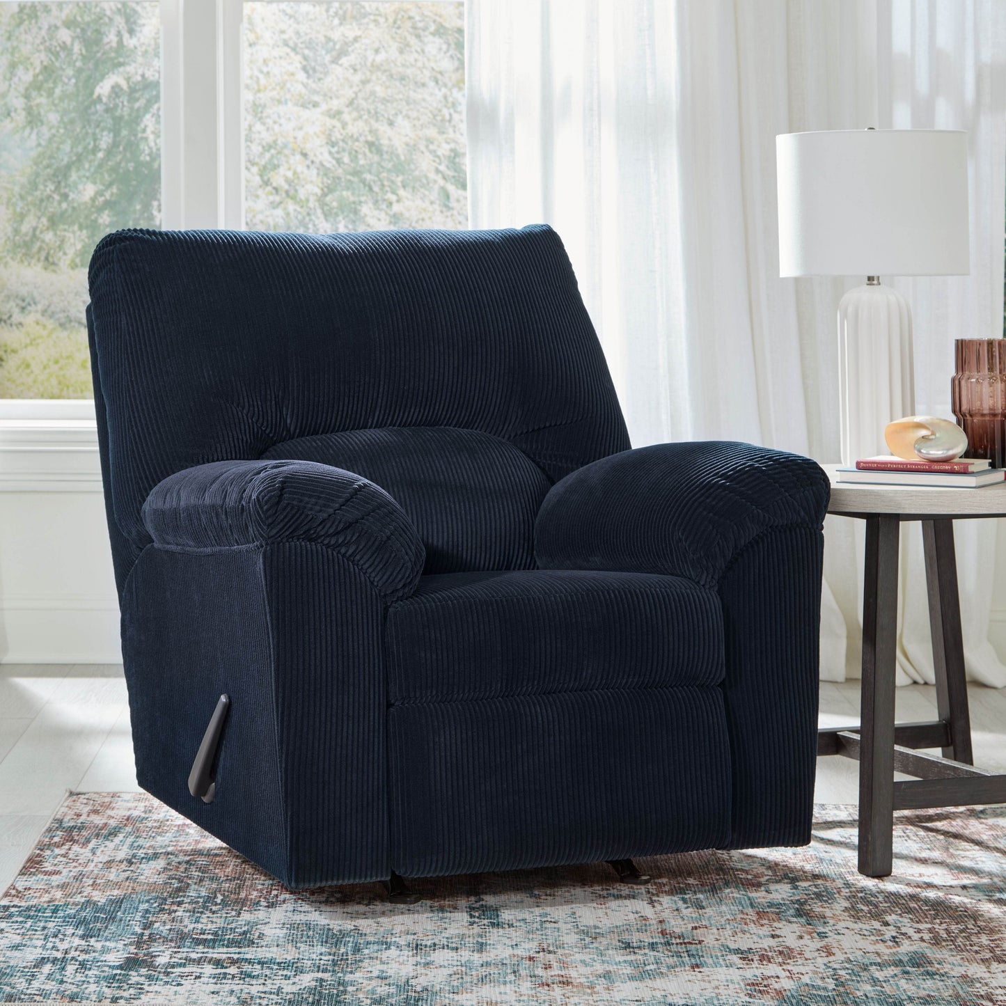 Simplejoy - Navy - Rocker Recliner - Fabric - Forward Furniture