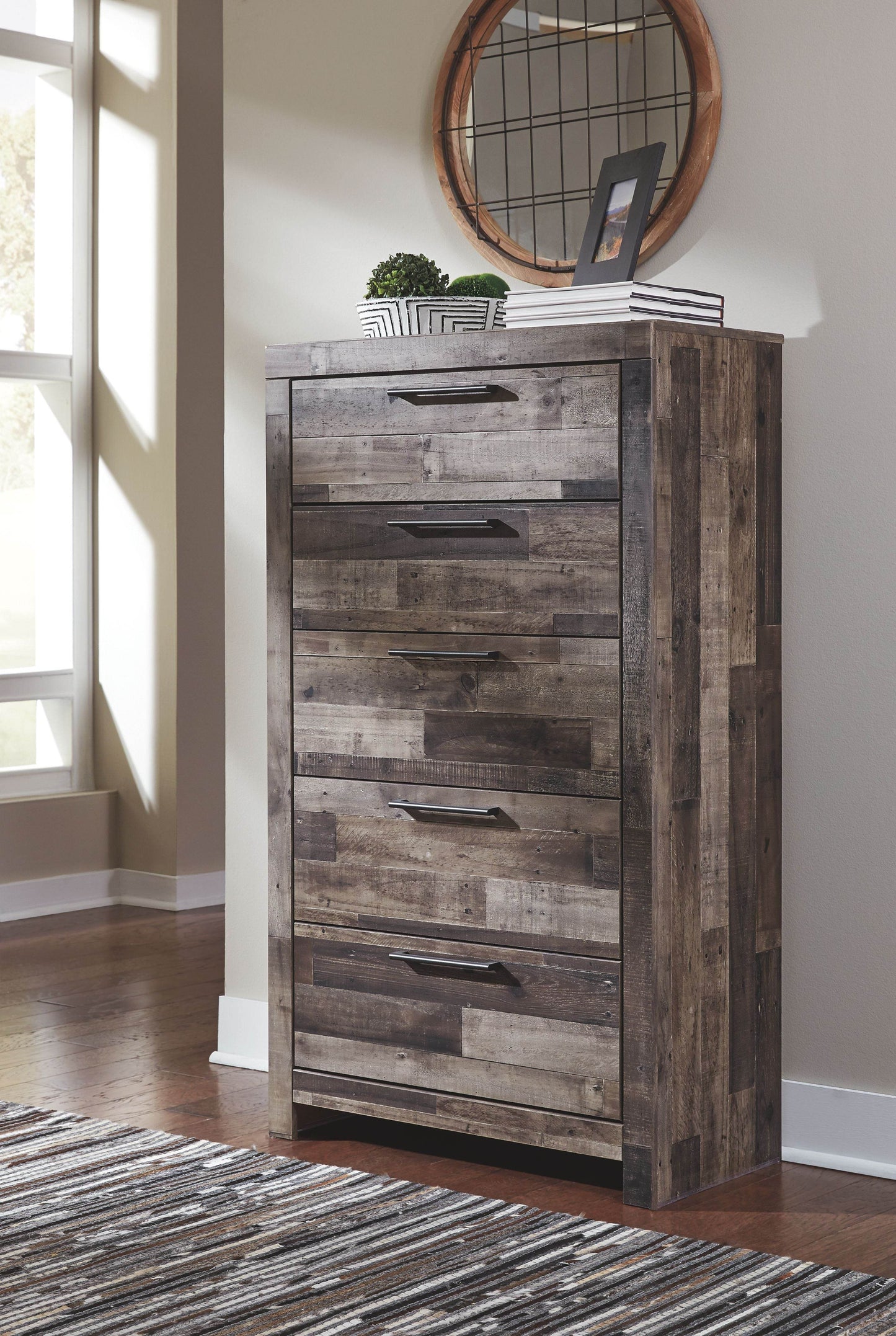 Derekson - Multi Gray - Five Drawer Chest - Forward Furniture