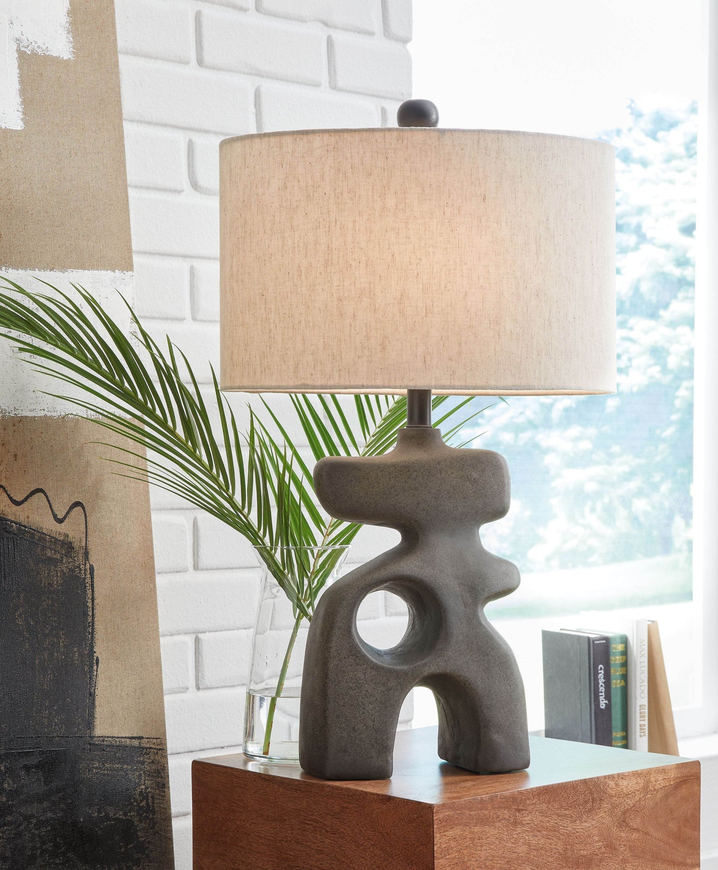 Danacy - Distressed Black - Paper Table Lamp - Forward Furniture