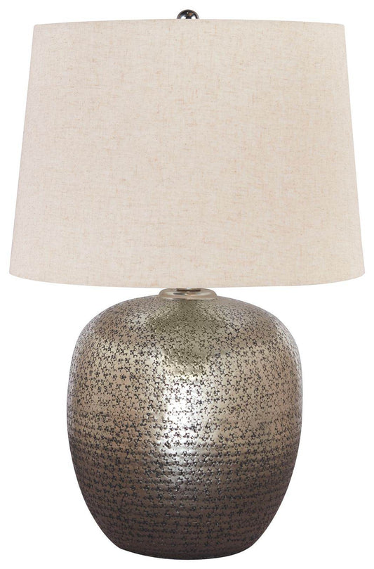 Magalie - Antique Silver Finish - Metal Table Lamp - Forward Furniture