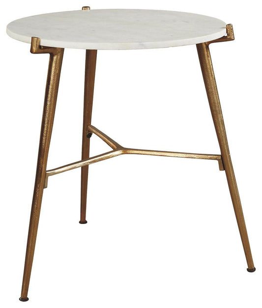 Chadton - White / Gold Finish - Accent Table - Forward Furniture