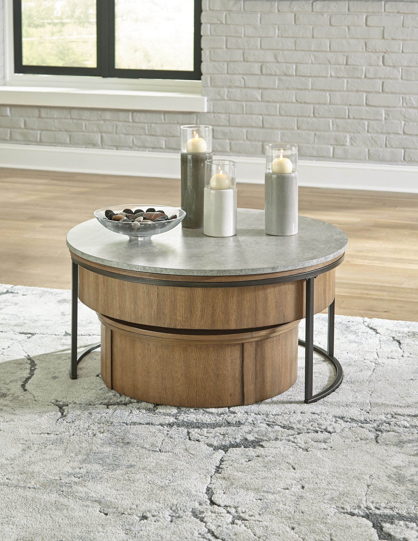 Fridley - Gray / Brown / Black - Nesting Cocktail Tables (Set of 2) - Forward Furniture