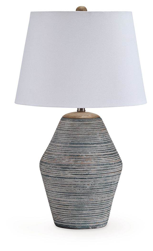 Lawrock - Antique Blue - Terracotta Table Lamp