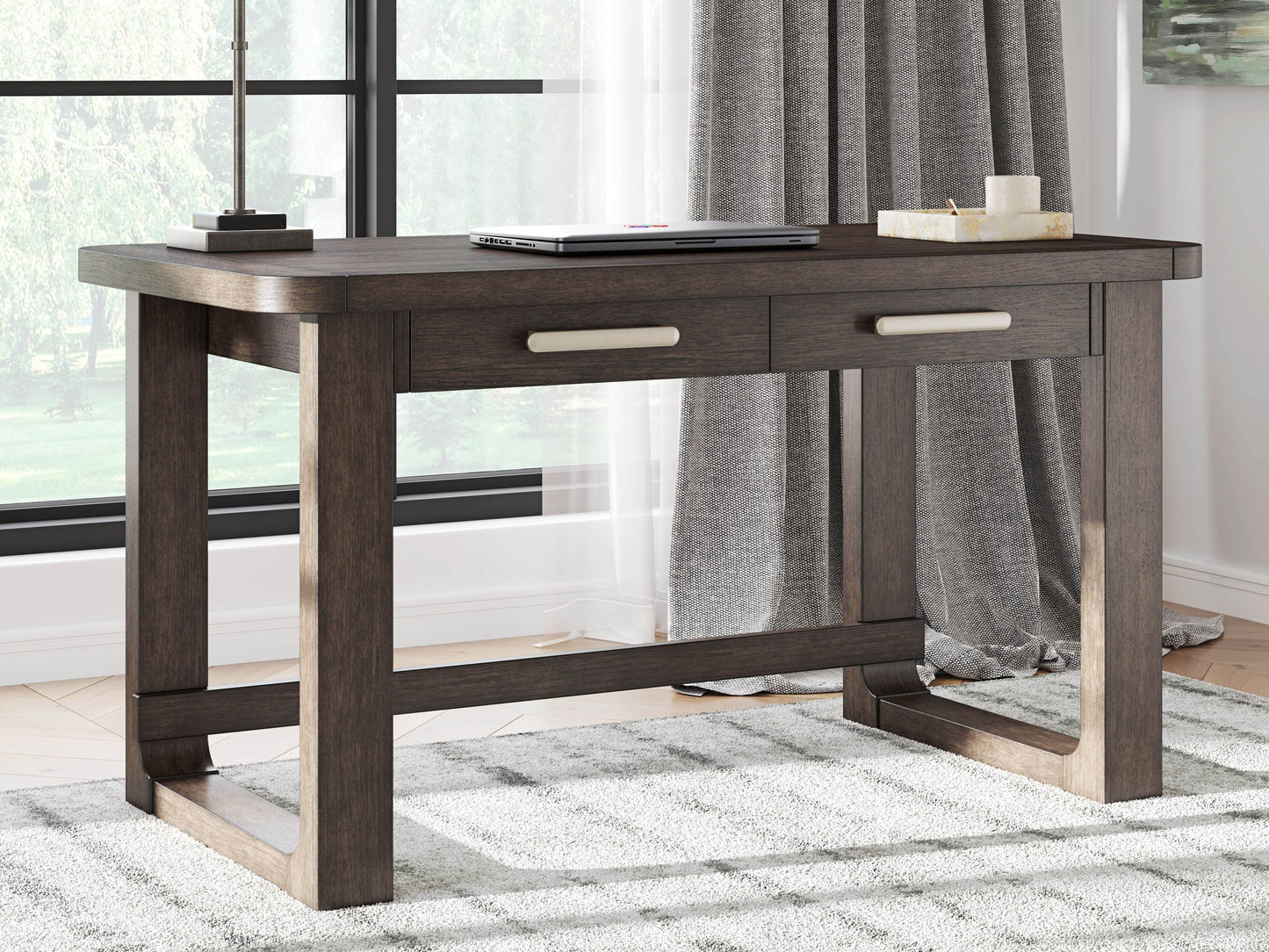 Breckington - Dark Brown - Home Office Desk - Forward Furniture
