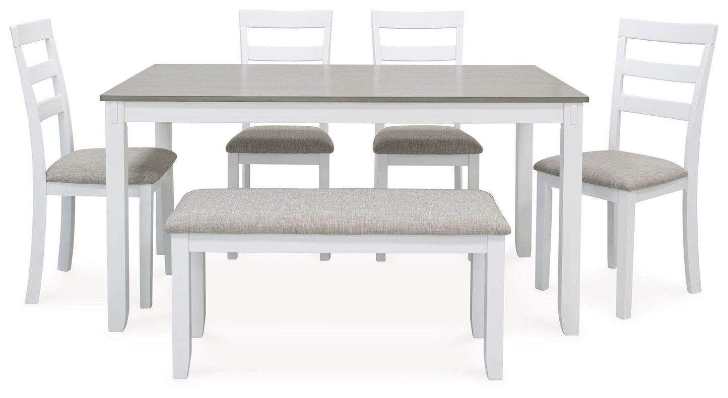Stonehollow - White / Gray - Rectangular Drm Table Set (Set of 6) - Forward Furniture