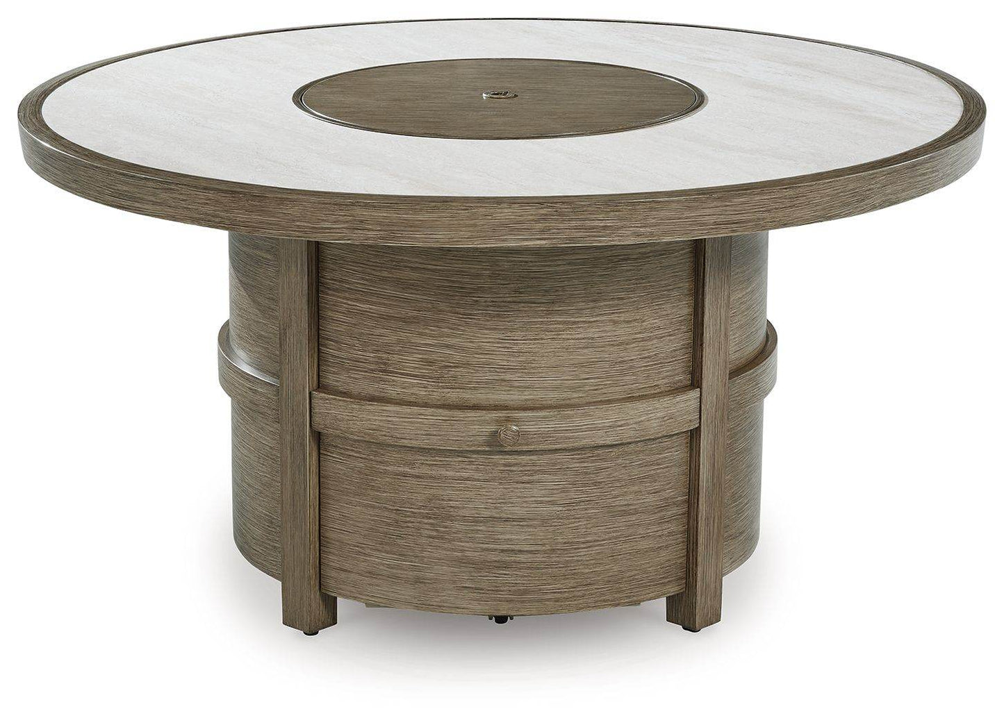 Rainier Ranch - Beige - Round Fire Pit Table - Forward Furniture