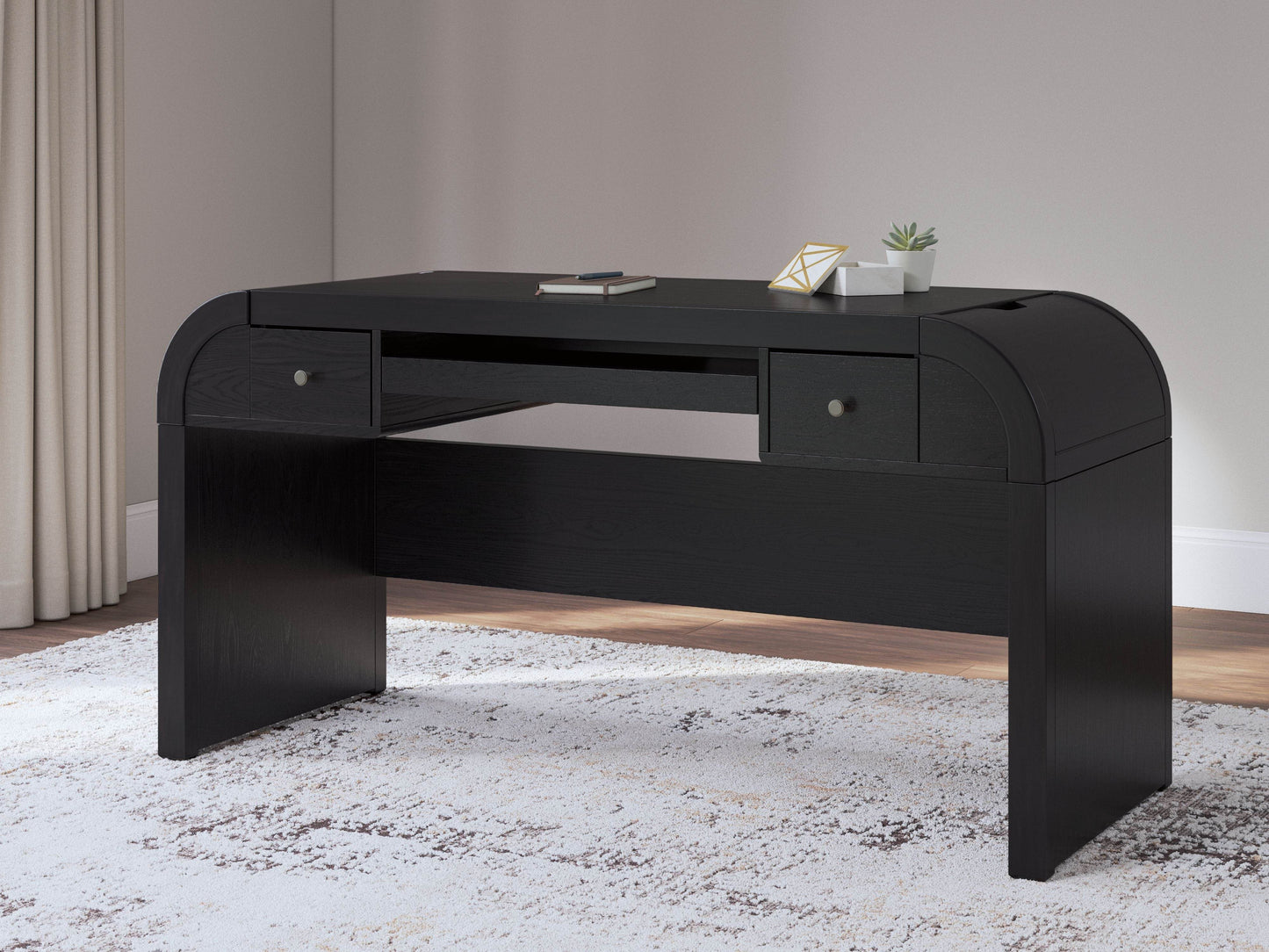 Rowanbeck - Black - Home Office Desk - Forward Furniture