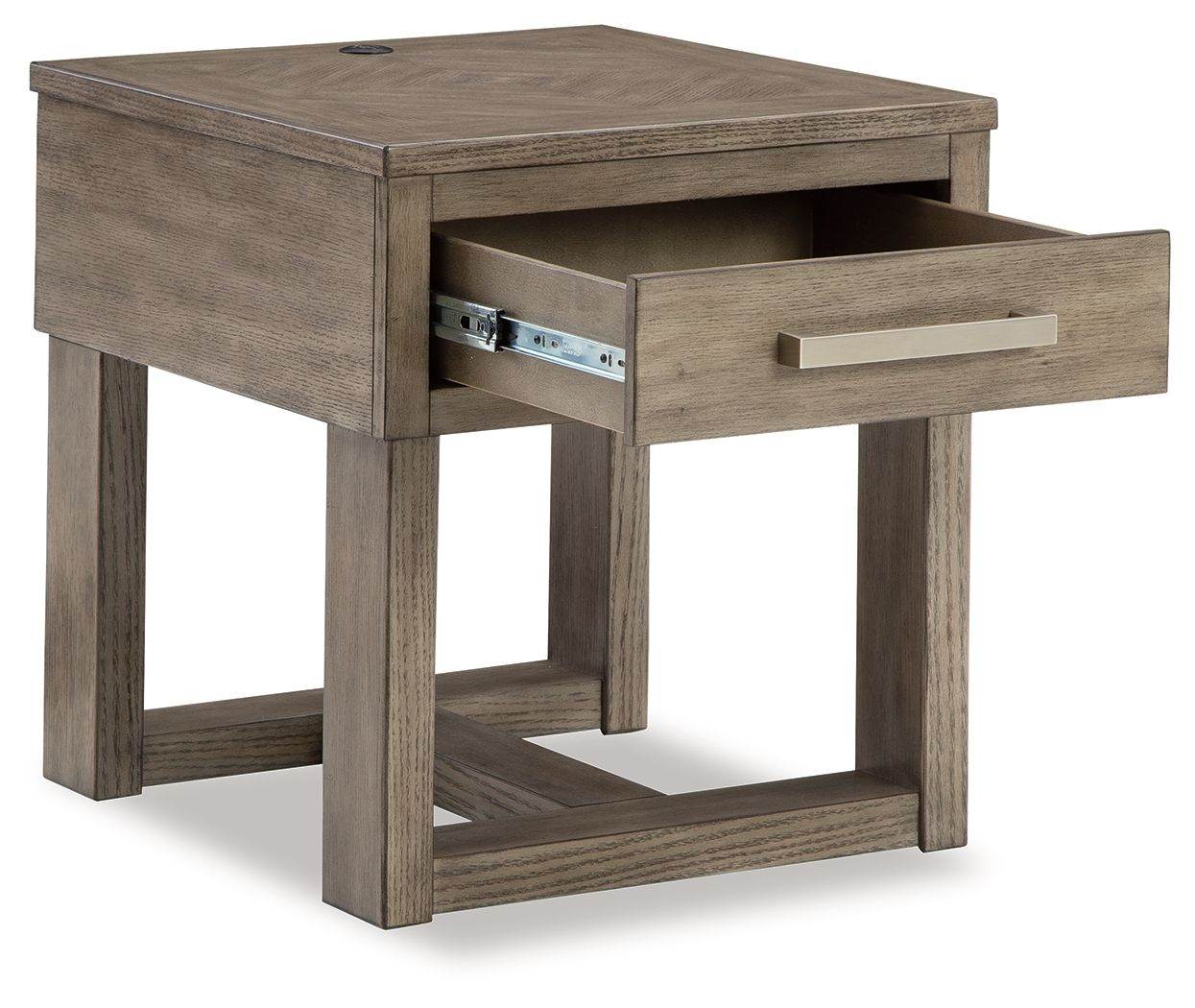 Loyaska - Grayish Brown - Rectangular End Table - Forward Furniture