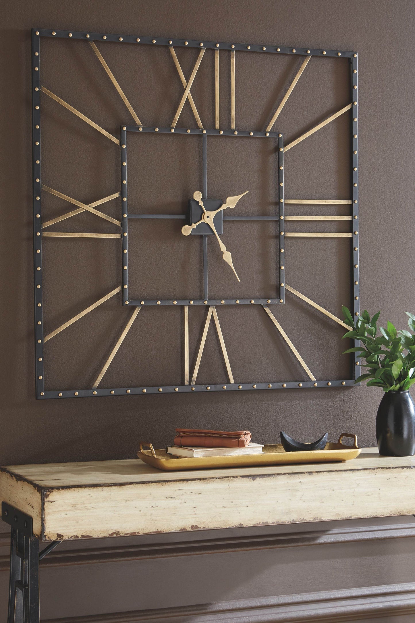 Thames - Black / Gold Finish - Wall Clock - Forward Furniture