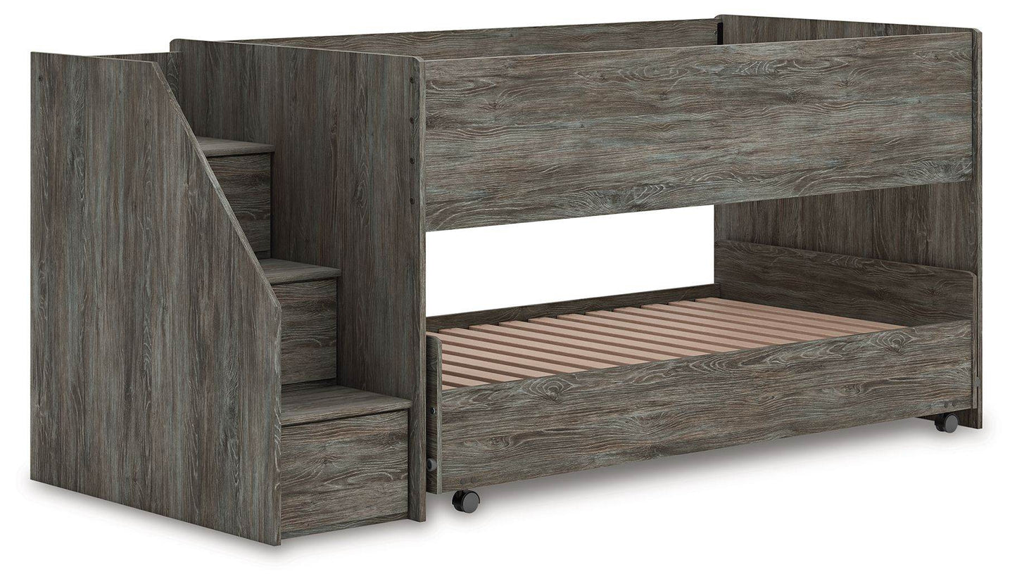 Frandern - Gray - Twin Over Twin Loft Bed - Forward Furniture