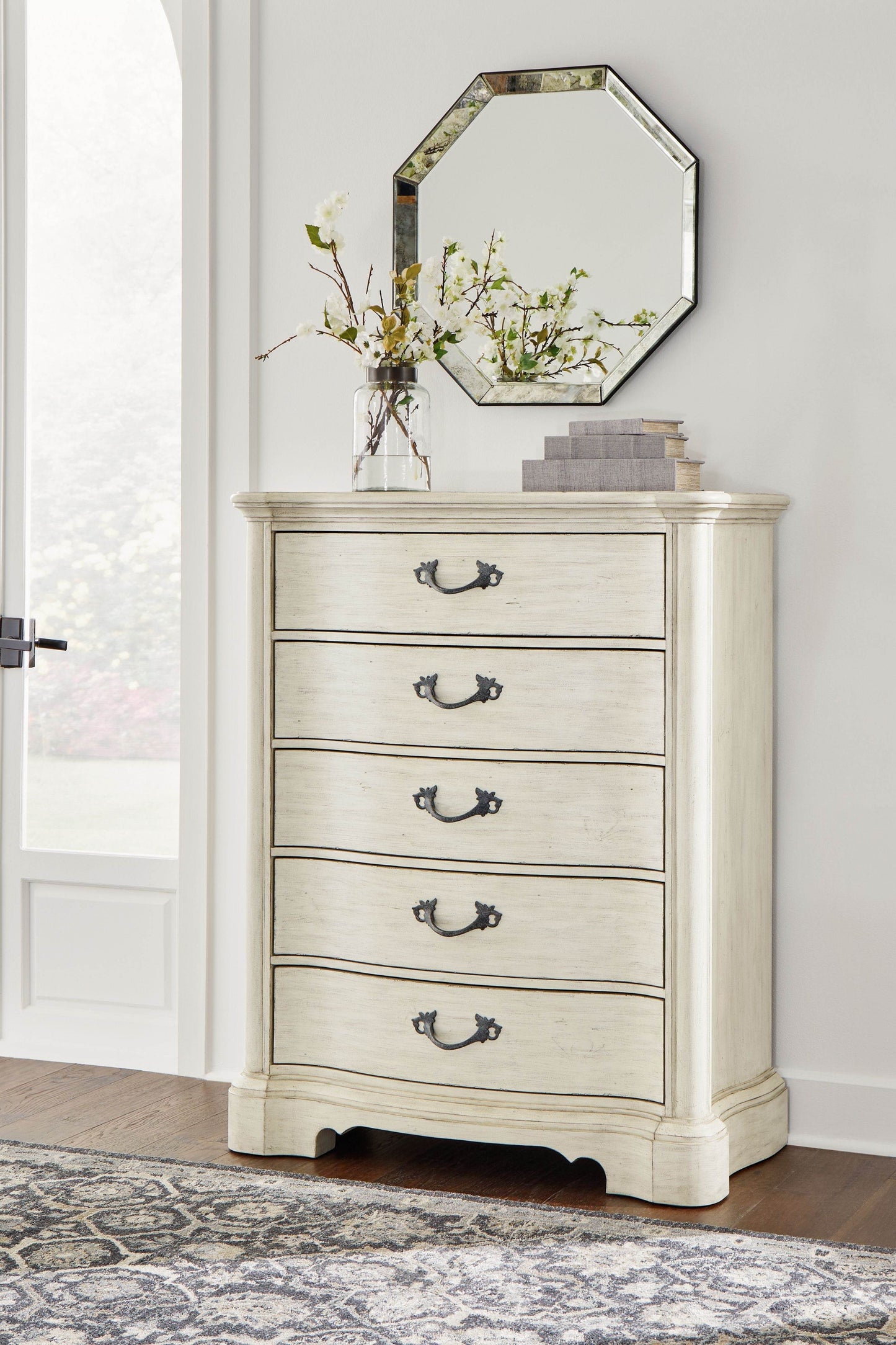 Arlendyne - Antique White - Five Drawer Chest - Forward Furniture