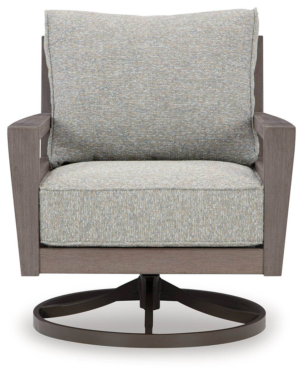 Hillside Barn - Gray / Brown - Swivel Lounge W/ Cushion - Forward Furniture