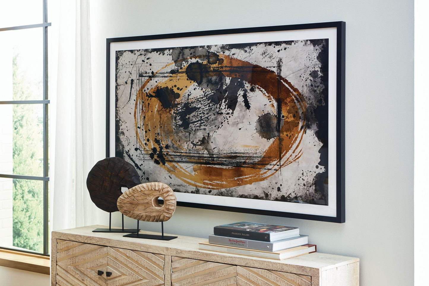 Clefting - Black / Caramel / Tan - Wall Art - Forward Furniture
