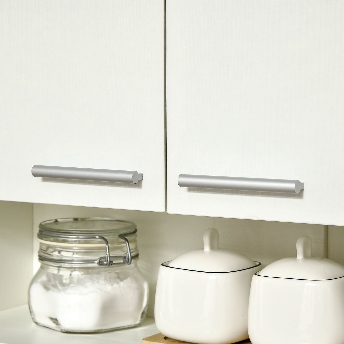 71"H Freestanding Kitchen Pantry, Buffet Cabinet with Hutch, Storage Cabinet with Drawer, Doors and Microwave Stand, White