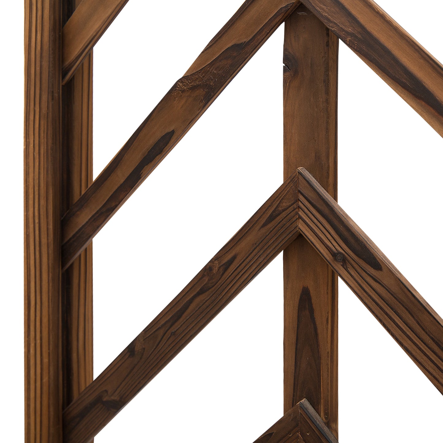 79" Plant Trellis, Arched Garden Arbour with Pergola Style Roof, Fir Wood Frame for Climbing Vines