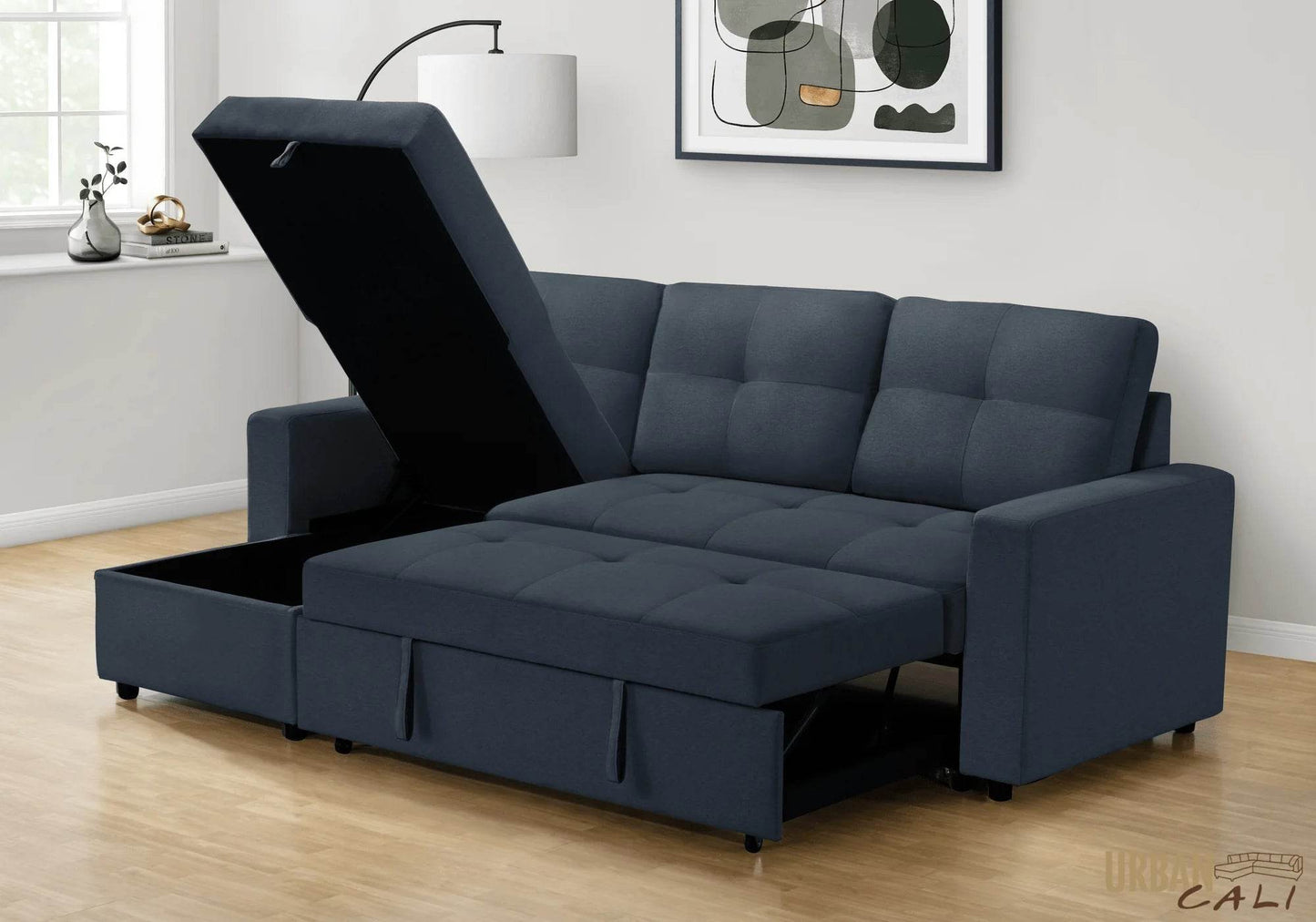 Venice Sleeper Sectional Sofa Bed with Reversible Storage Chaise - Forward Furniture