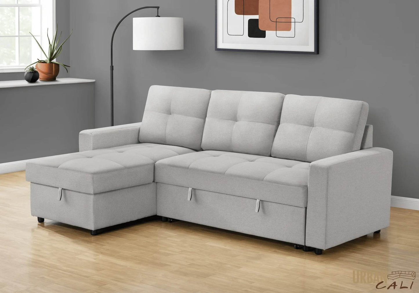 Venice Sleeper Sectional Sofa Bed with Reversible Storage Chaise - Forward Furniture