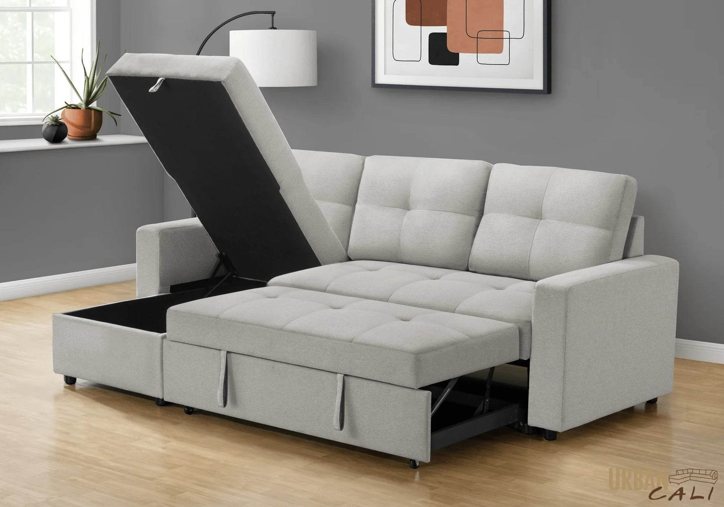 Venice Sleeper Sectional Sofa Bed with Reversible Storage Chaise - Forward Furniture