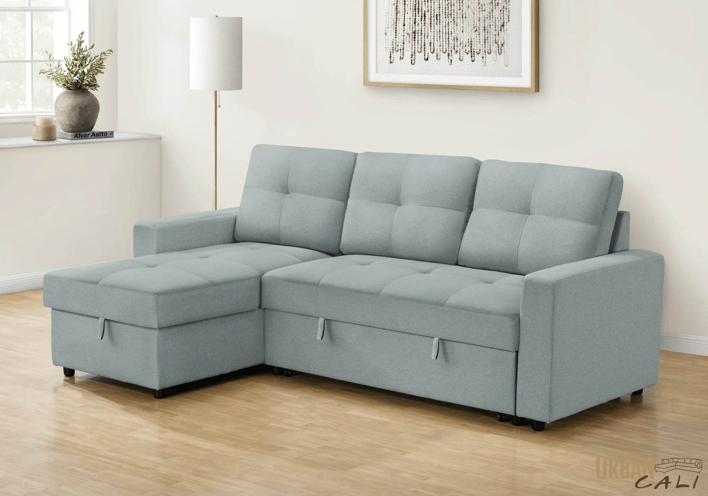 Venice Sleeper Sectional Sofa Bed with Reversible Storage Chaise - Forward Furniture