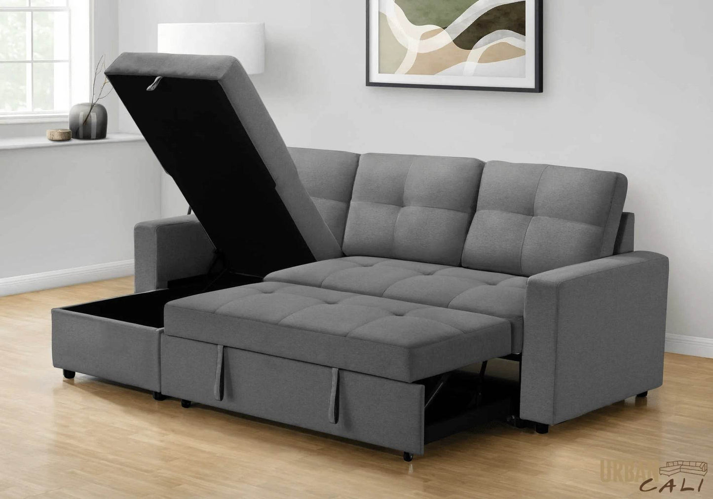Venice Sleeper Sectional Sofa Bed with Reversible Storage Chaise - Forward Furniture
