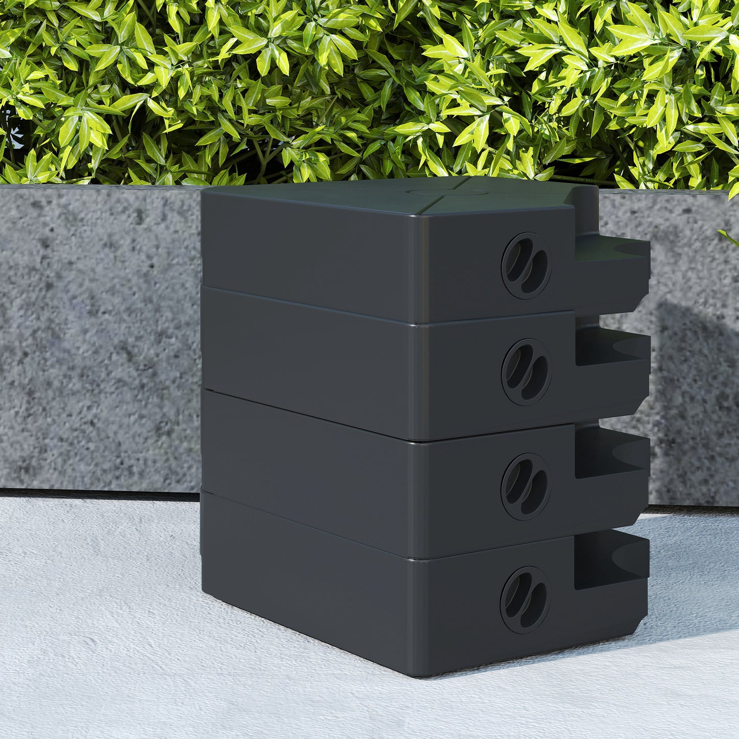 Umbrella Weights for Cantilever Parasols, Set of 4 Heavy Duty Parasol Base Weights, Black