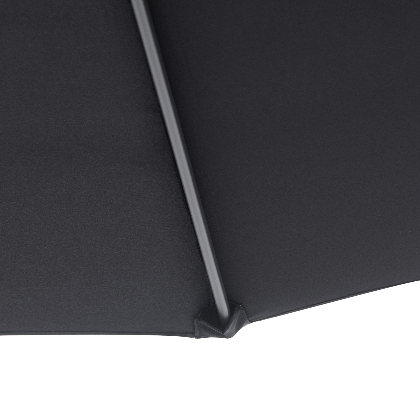 10' Deluxe Patio Umbrella Outdoor Market Parasol Banana Hanging Offset Sunshade Crank Cross Base Black