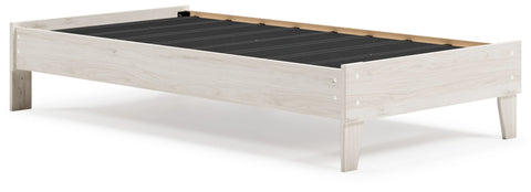 Socalle platform bed with a slatted base that needs no box spring