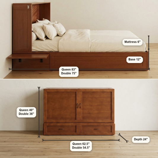Cabinet bed dimensions and space guide for Canadian homes