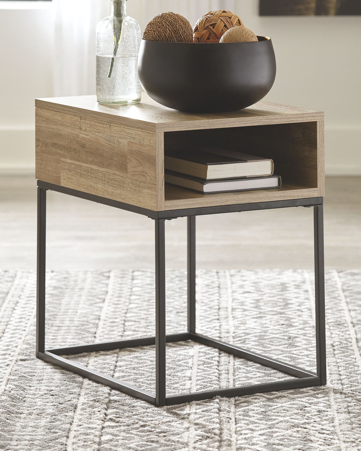 Gerdanet - Natural - Rectangular End Table