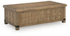 Ridgester - Lift Top Cocktail Table - Light Brown