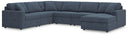 6 Pc. Sectional With Raf Corner Chaise