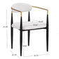 Set of 2 Modern Dining Chairs with Iron Frame and Curved Backrest, Dining Seats for Ultimate Comfort and Style, 23" L x 22" W x 31.5" H, Beige