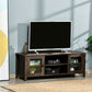 Fireplace TV Stand for TVs up to 60 inches, Wood TV Cabinet w/ Storage Doors or Living Room, Office, Coffee