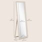 64" x 21" Full Length Mirror, Standing, Wall-Mounted or Leaning Against Wall, for Bedroom, Living Room, White