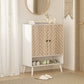 Shoe Storage Cabinet, 5-Tier Shoe Rack Cabinet with Doors, Adjustable Shelves, 15 Pairs, for Entryway, Natural Tone