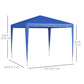 9' x 9' Portable Canopy Party Tent Gazebo Outdoor Sunshade for Weddings Parties with Dressed Legs, Blue