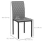 Set of 4 Modern Dining Chairs, Tufted High Back Side Chairs with Upholstered Seat, Steel Legs for Living Room, Kitchen