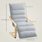 Velvet Accent Chair with Footrest - Light Grey