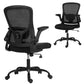Ergonomic Mesh Office Chair with 4D Lumbar Support, Swivel Desk Chair with Flip-up Armrests, Tilt Function, Black