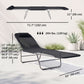 Outdoor Lounge Chair, Portable Adjustable Reclining Seat Folding Chaise Lounge Patio Camping Beach Tanning Chair Bed with Pillow, Black