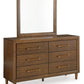 Lyncott - Brown - Dresser And Mirror