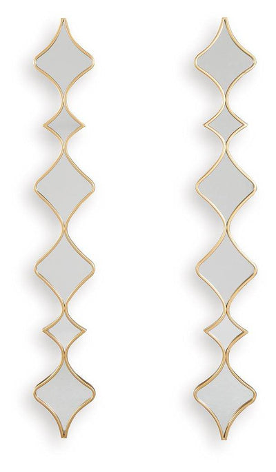Harriswood - Gold Finish - Accent Mirror Set (Set of 2) - Forward Furniture