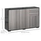 Kitchen Sideboard Coffee Bar with 2 Drawers - Black