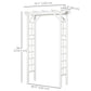 85" Wooden Garden Arbour for Wedding and Ceremony, Outdoor Garden Arch Trellis for Climbing Vines - White