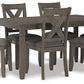 Caitbrook - RECT DRM Table Set (Set of 7) - Gray