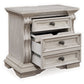 Bruchandi - Three Drawer Night Stand - Antique White