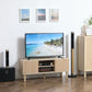 Modern TV Stand for TVs up to 50", TV Cabinet with Storage Shelves for Living Room, Natural