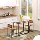 Dining Table Set, Industrial Dining Set for 2, Kitchen Table and Chairs for Small Space, Dining Room Table with Chairs