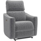 Chenille Power Recliner Chair with USB Ports - Dark Grey
