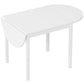 Solid Wood Kitchen Table, Drop Leaf Tables for Small Spaces, Folding Dining Table, White